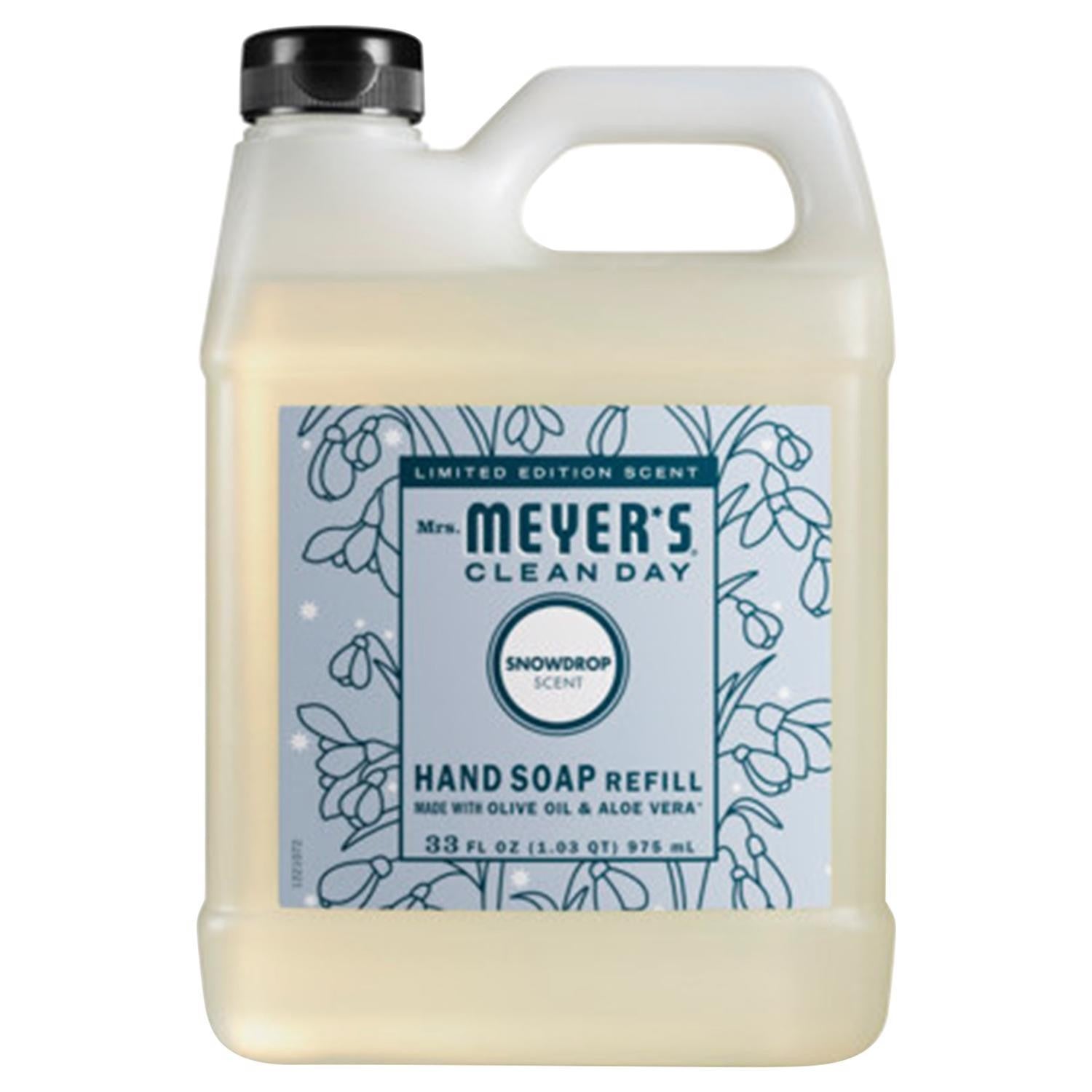 Mrs. Meyer S Clean Day Snowdrop Scent Hand Cleaner Refill 33 Fl. Oz - Bellso